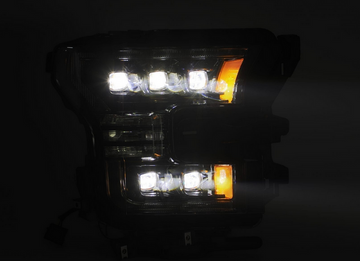 15-17 Ford F150 / 17-20 F150 Raptor ALPHA REX NOVA-Series LED Projector Headlights (BLACK)